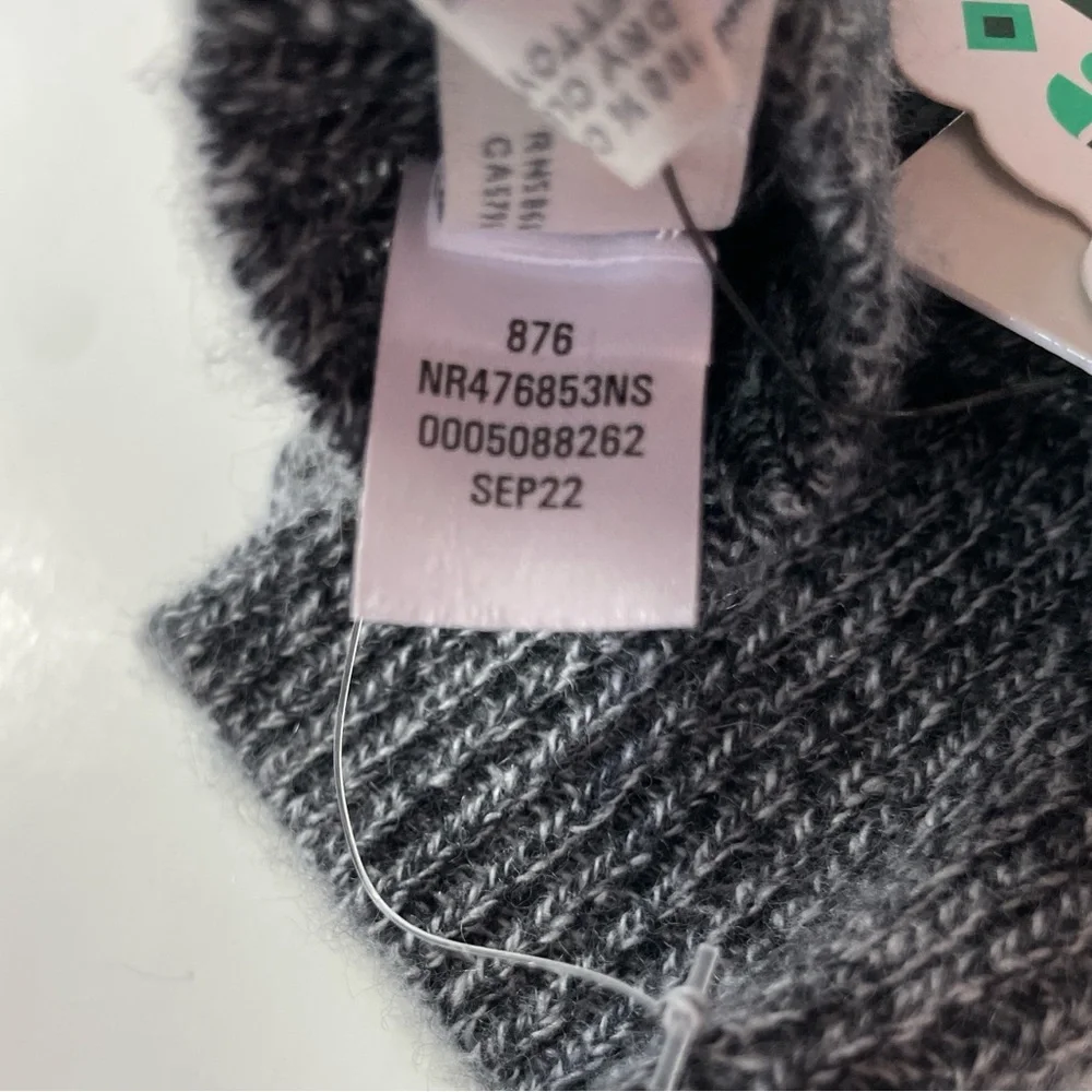 Nordstrom Rack Women’s 100% Cashmere Soft Gloves OS Heather Black Tech-Touch